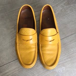 Gucci Yellow Driving Loafer Mens 10